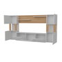 Hanah Home Lore Mueble de TV Blanco y Teca